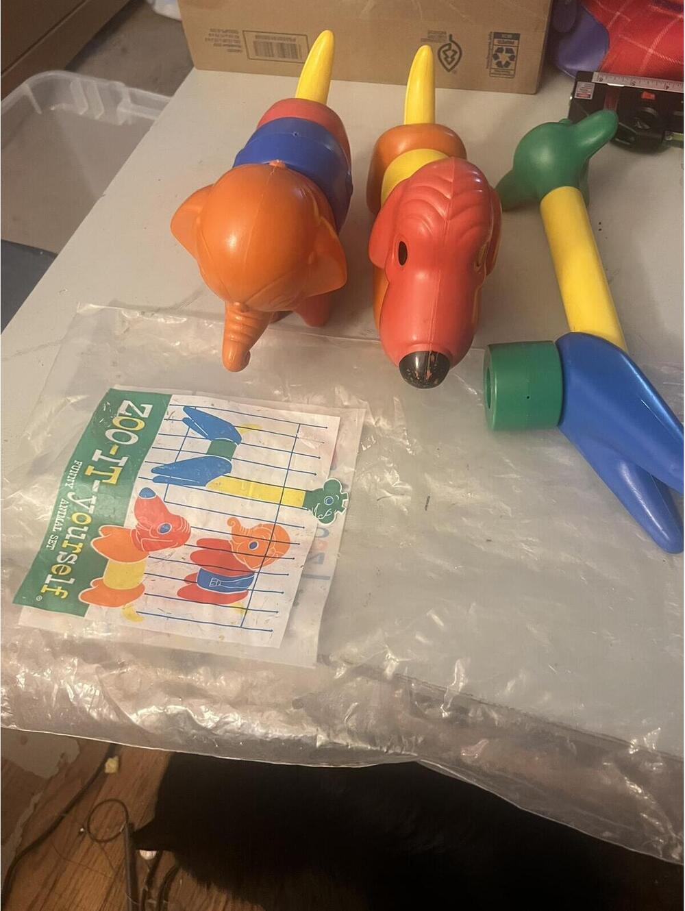 Vintage Fisher-Price Zoo-It Plastic Animal Toy Set